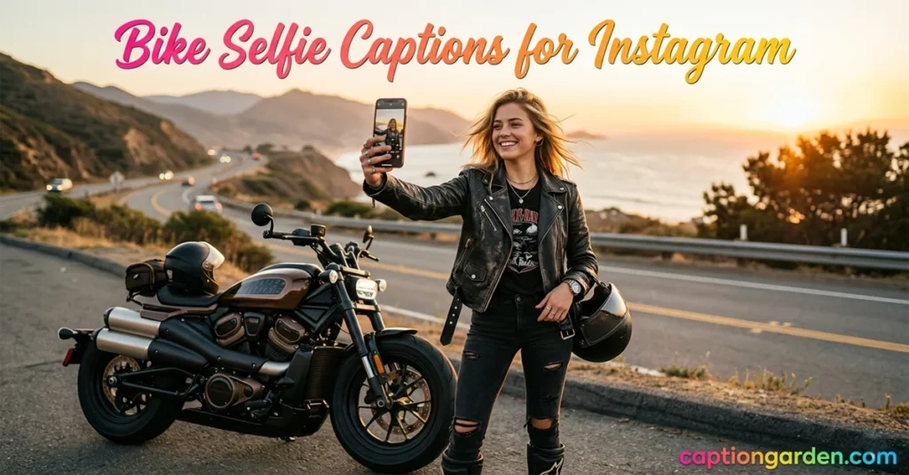 Bike Selfie Captions for Instagram