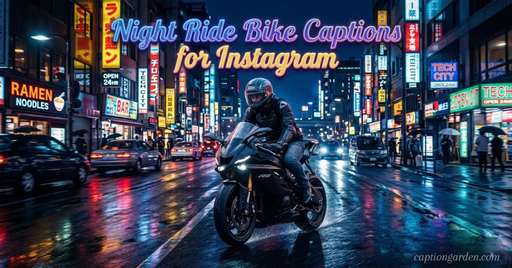 Night Ride Bike Captions for Instagram