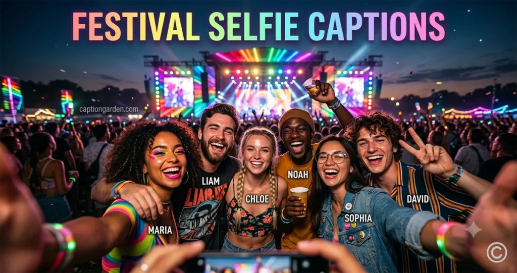 Festival Selfie Captions