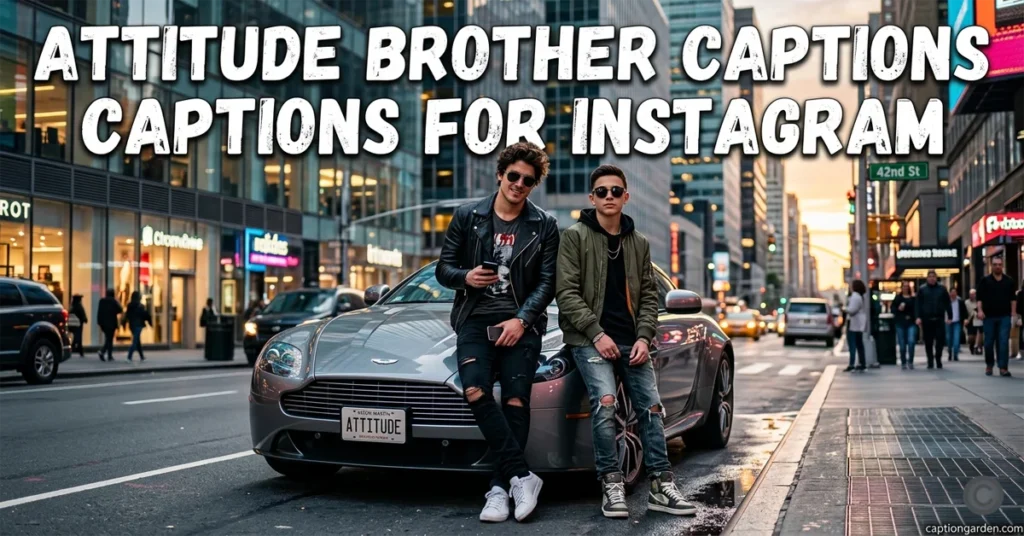 Attitude Brother Captions for Instagram