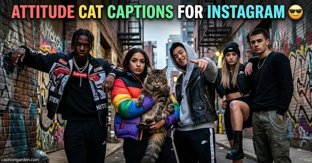 Attitude Cat Captions for Instagram