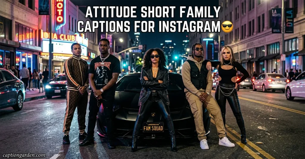 Attitude short family captions for Instagram