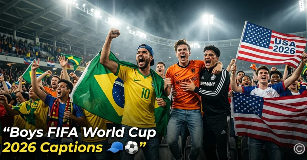 Boys FIFA World Cup 2026 Captions