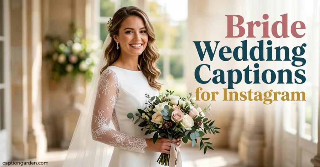 Bride Wedding Captions for Instagram