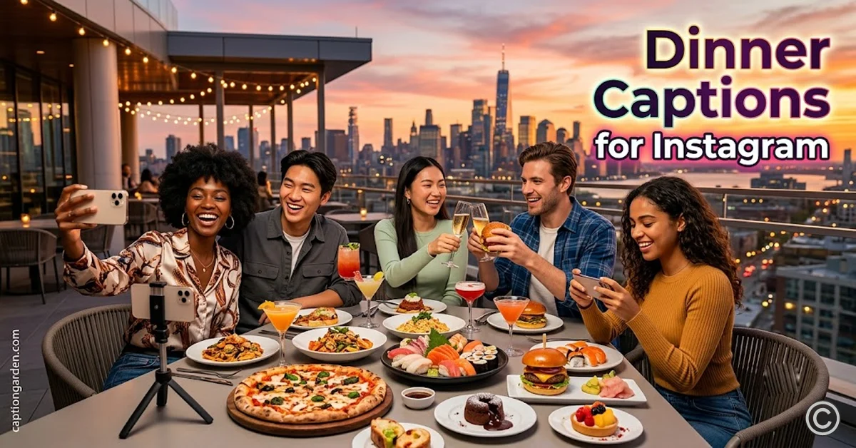 Dinner captions for instagram
