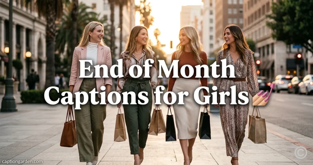 End of Month Captions for Girls