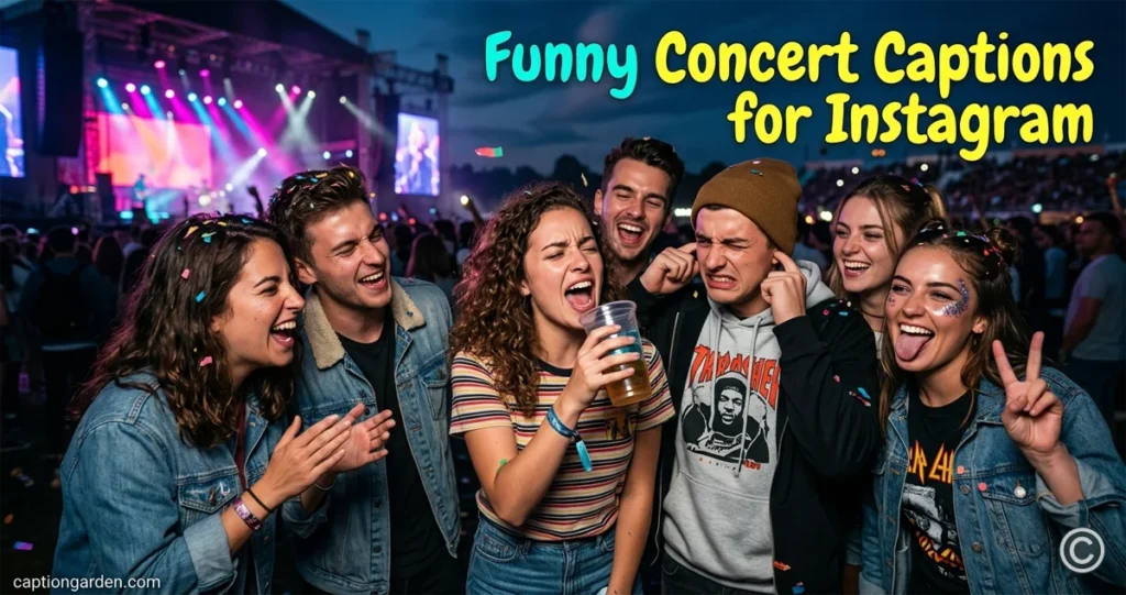 Funny Concert Captions for Instagram