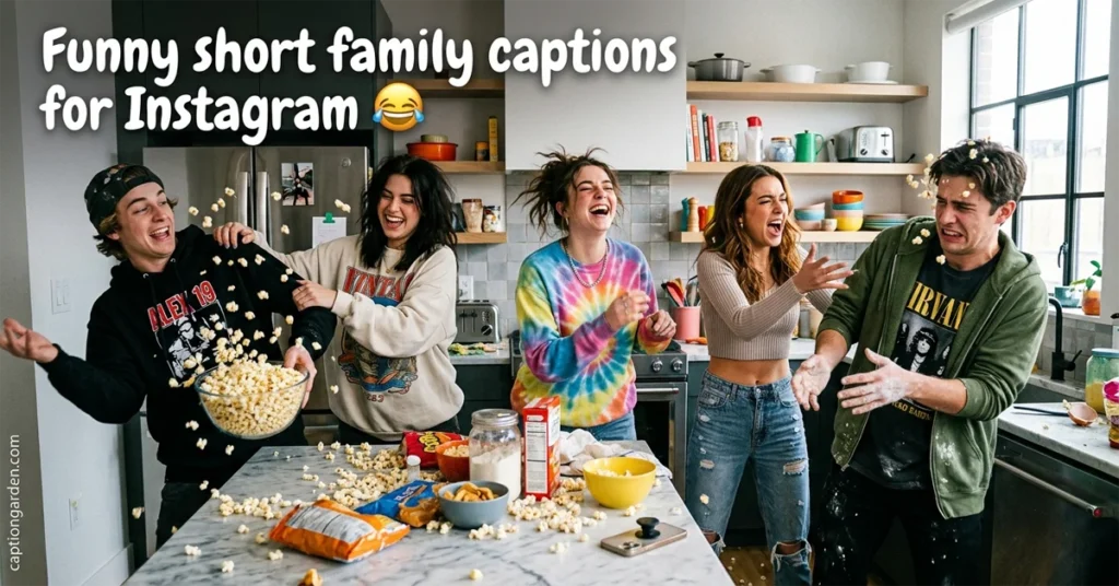 Funny short family captions for Instagram