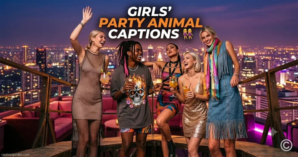 Girls' Party Animal Captions