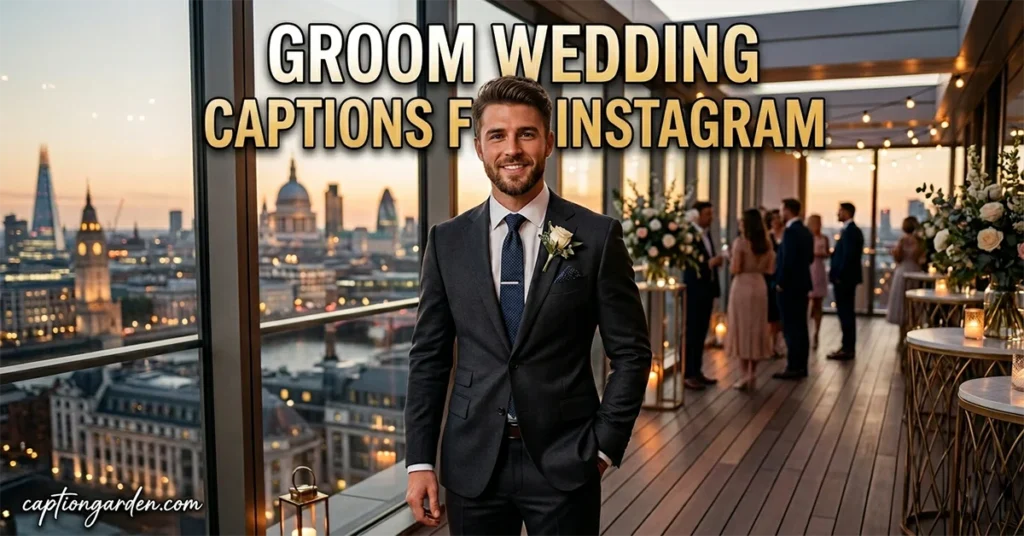 Groom Wedding Captions for Instagram