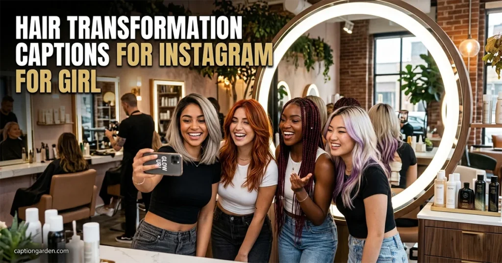 Hair Transformation Captions for Instagram for Girl