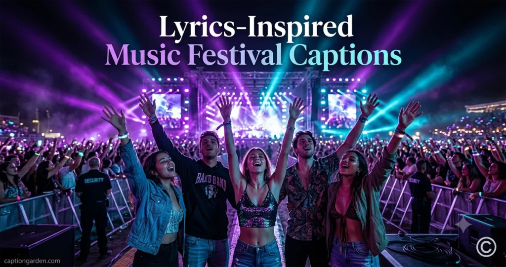 Lyrics-Inspired Music Festival Captions