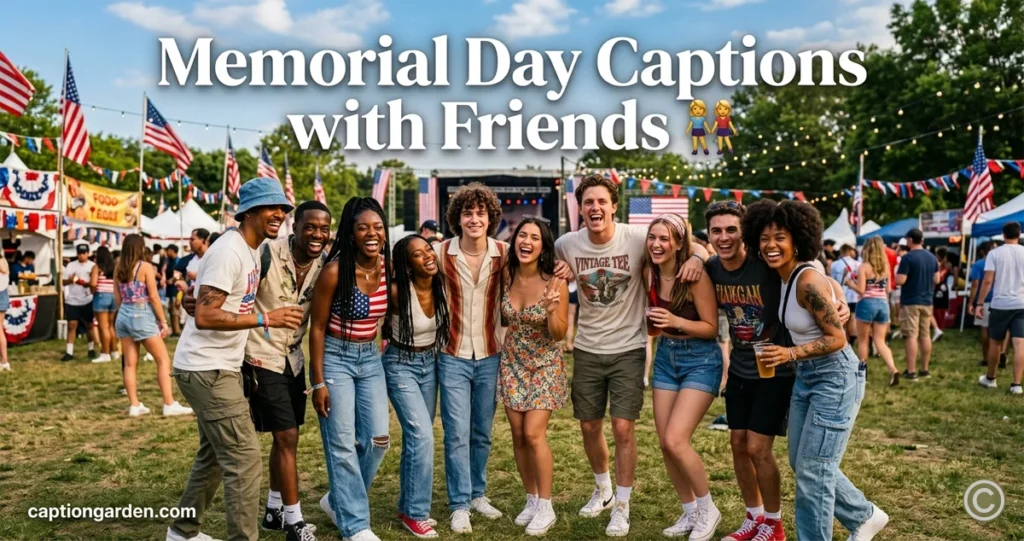Memorial Day Captions with Friends