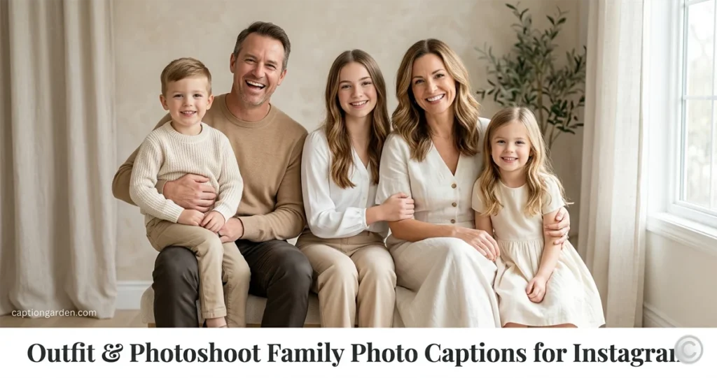 Outfit & Photoshoot Family Photo Captions for Instagram