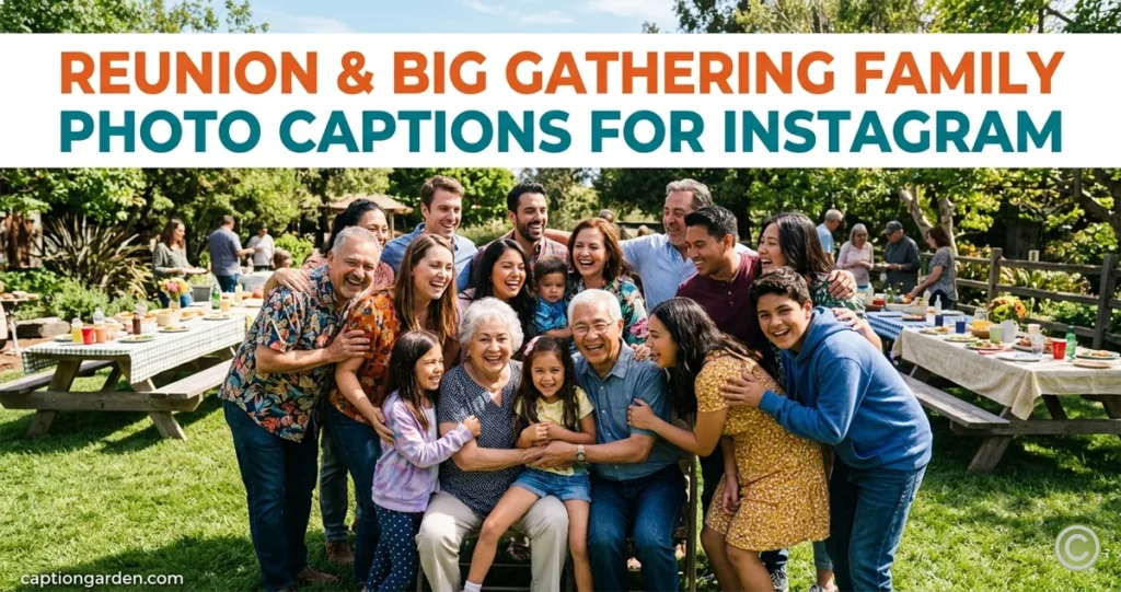 Reunion & Big Gathering Family Photo Captions for Instagram