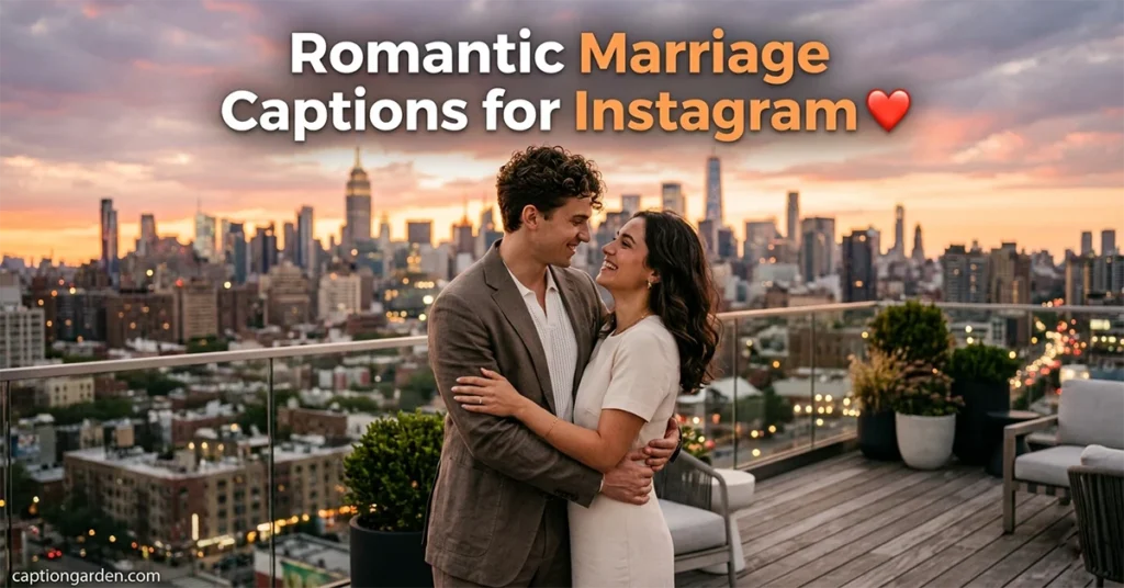 Romantic Marriage Captions for Instagram