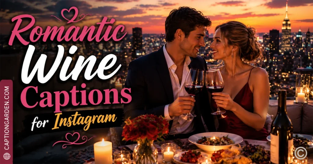 Romantic Wine Captions for Instagram