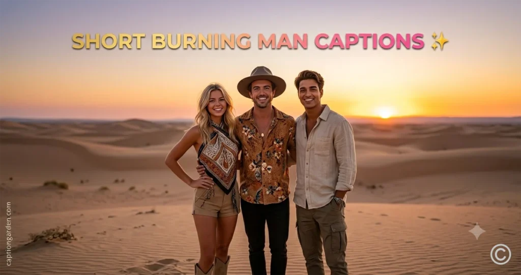 Short Burning Man Captions 