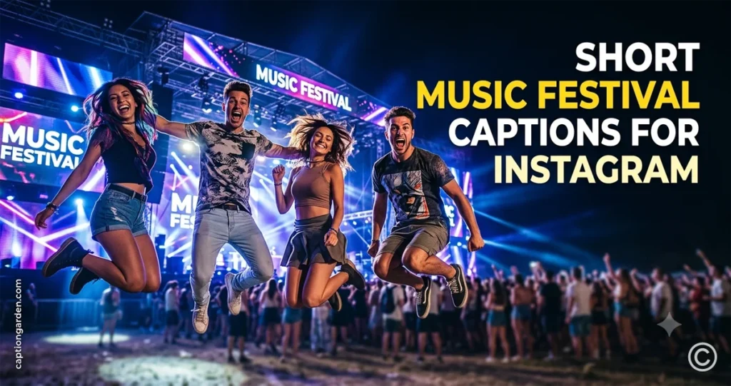 Short Music Festival Captions for Instagram