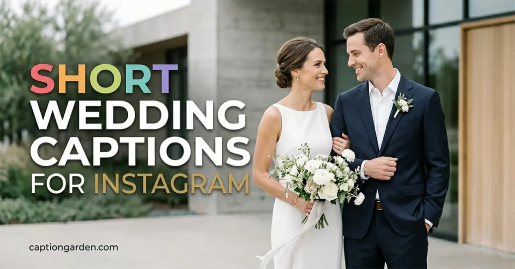 Short Wedding Captions for Instagram