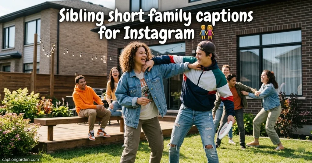 Sibling short family captions for Instagram