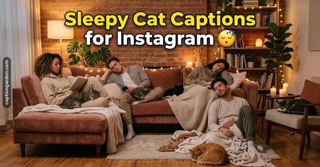 Sleepy Cat Captions for Instagram 