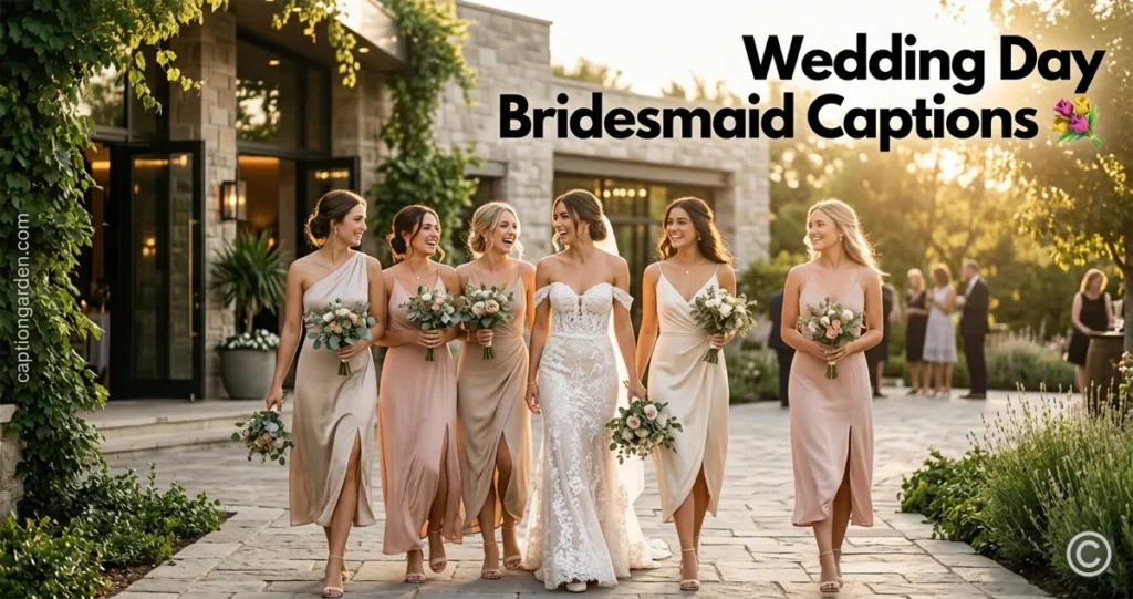 Wedding Day Bridesmaid Captions 