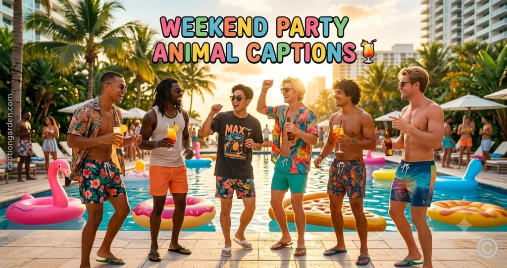 Weekend Party Animal Captions 