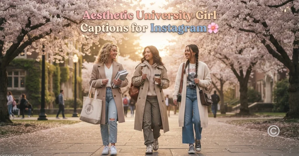 Aesthetic University Girl Captions for Instagram