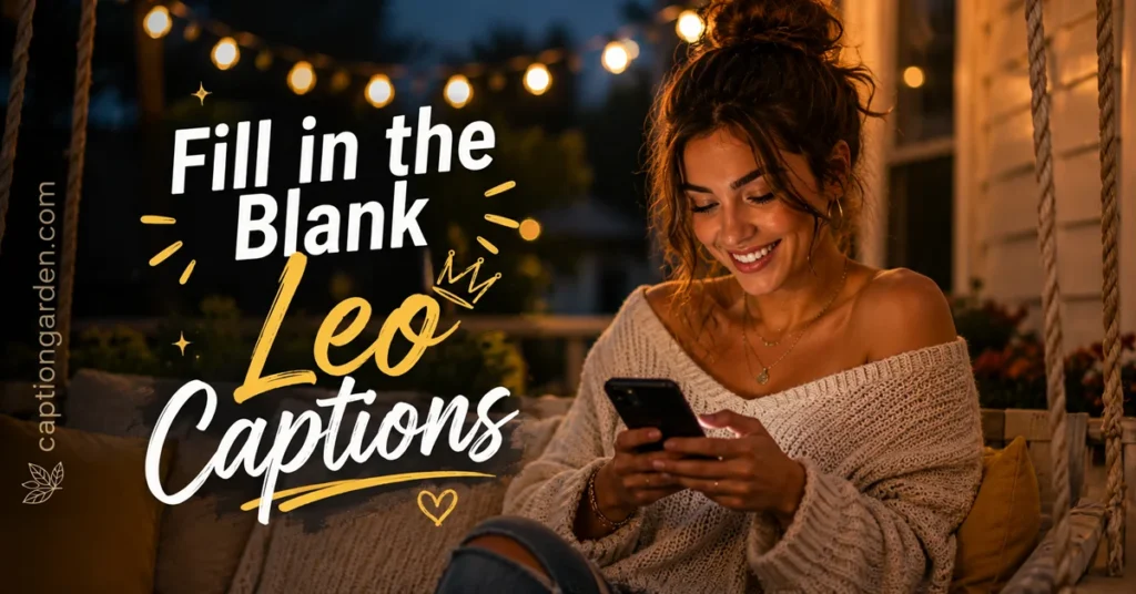Fill in the Blank Leo Captions