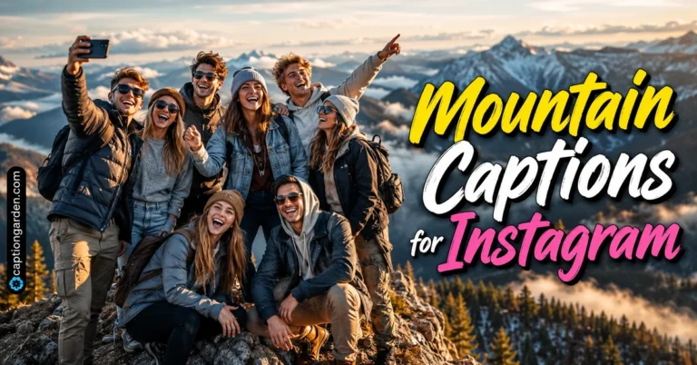 Mountain Captions for Instagram