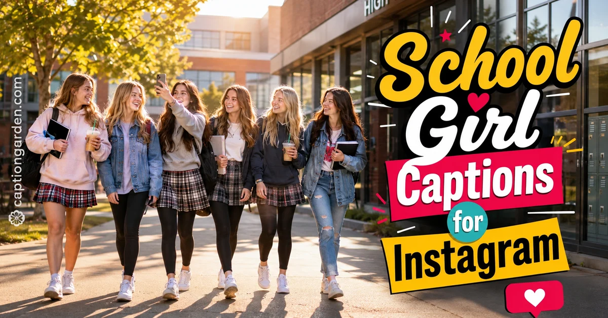 School Girl Captions for Instagram