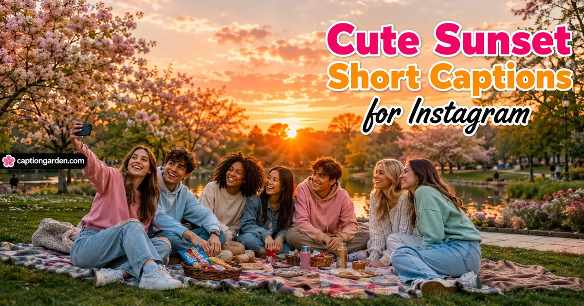 Sunset Short Captions for Instagram