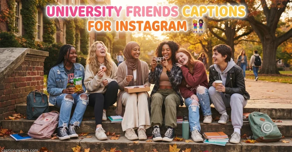 University Friends Captions for Instagram