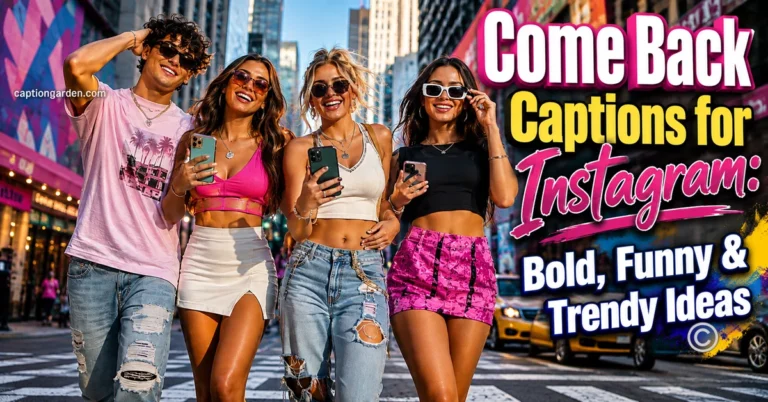 Come Back Captions for Instagram